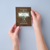 バジェットバプティスバウティゾバウティスモ緑招待状 チラシ (手)