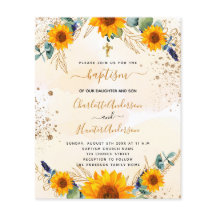 バジェットバプテスサンフラワーユーカリ金ゴールド双子