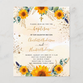 バジェットバプテスサンフラワーユーカリ金ゴールド双子