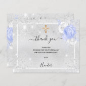 バジェットバプテスシルバーブルーの写真感謝してい男の子あなた (正面/裏面)