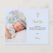 バジェットバプテスマの写真青い男の感謝してい子あなた (正面)