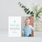 バジェットバプテスマ《キリスト教》洗礼式や命名式写真サンキューカード (スタンド正面)