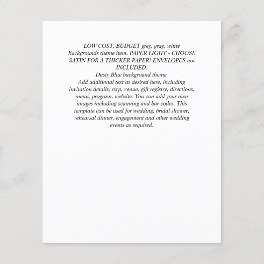 バジェットバプテスマ《キリスト教》洗礼式や命名式緑葉招待状 チラシ (裏面)