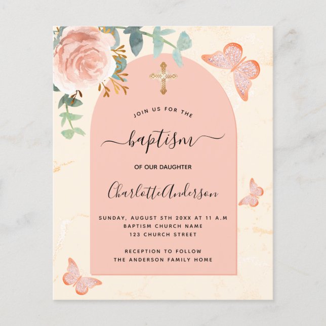 バジェットバプテスユーカリバラフローラ蝶 (正面)