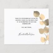 バジェットバプテスユーカリ写真サンキューカード (裏面)