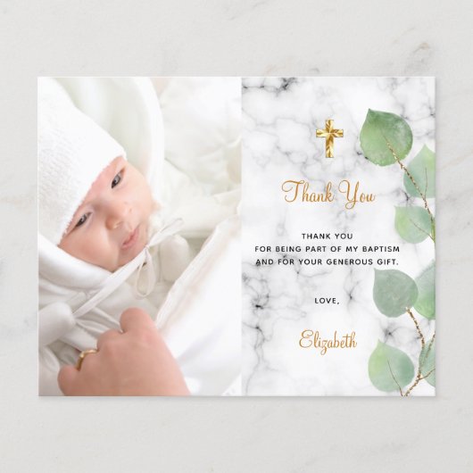 バジェットバプテスユーカリ大理石感謝してい写真あなた (正面)