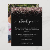 バジェットバラグリッターフォトヘンパーティーブラック感謝してい (正面/裏面)