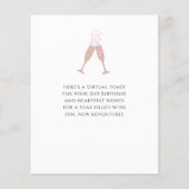 バジェットバラ金ゴールドシャンパン21stバースデーカード (裏面)