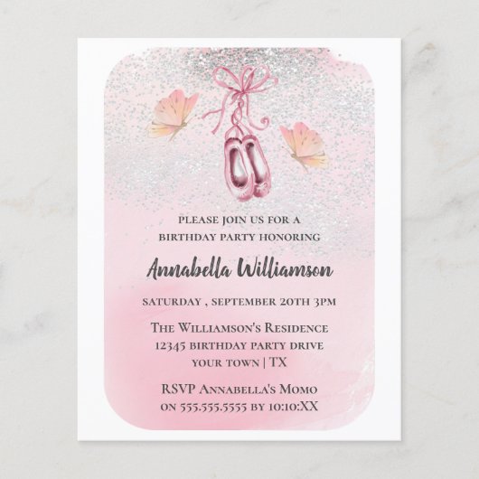 バジェットバレエシューズ&バタフライバースデーパーティー (正面)