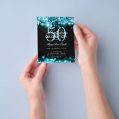 バジェットバースデーパーティエレガントティール(緑がかった色)グラムライト チラシ (手)