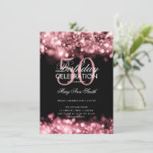 バジェットバースデーパーティエレガントバラ金ゴールドライト 招待状 (スタンド正面)