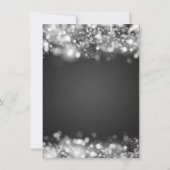 バジェットバースデーパーティーシルバーラエレガントイト 招待状 (裏面)