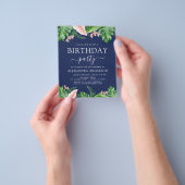 バジェットバースデーパーティートロピカルパームフローラ チラシ (手)