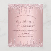 バジェットバースデーパーティーピンクほこりっぽいバラグリッター (正面)