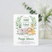 バジェットバーチャルサファリベイビーシャワー招待状 (スタンド正面)