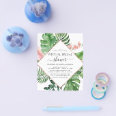 バジェットバーチャルブライダルシャワートロピカルパーム チラシ (シングル)