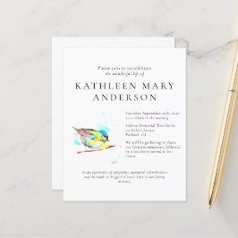 バジェットバードお祝いの生活招待状