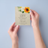 バジェットバーラップサンフラワー&ウィーフローラ日付を保存 チラシ (手)