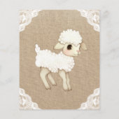 バジェットバーラップリトルラムベビーシャワー招待状 (裏面)