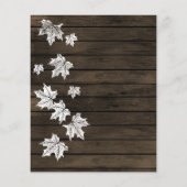 バジェットバーンウッド素朴秋の結婚式日付の保存 (裏面)