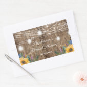 バジェットバーンウッド&サンフラワーブライダルシャワークラス 長方形シール (封筒)