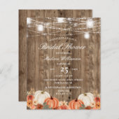 バジェットバーンウッド&パンプキン秋ブライダルシャワー (正面/裏面)