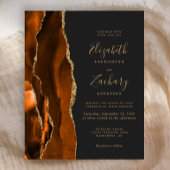 バジェットバーンオレンジアガテダーク結婚式招待状