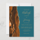 バジェットバーンドオレンジティール（緑がかった色）アゲ結婚ート (正面)