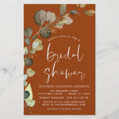 バジェットバーンドオレンジブライダルシャワー招待 (正面)