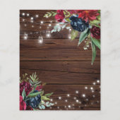 バジェットバ素朴ルガンディブライダルシャワー招待状 (裏面)