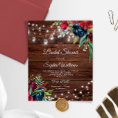 バジェットバ素朴ルガンディブライダルシャワー招待状