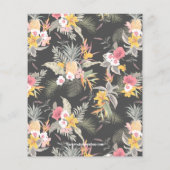 バジェットパイナップルトロピカル誕生日招待状 (裏面)