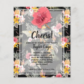 バジェットパイナップルトロピカル誕生日招待状 (正面)