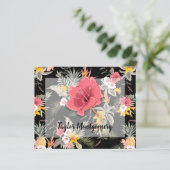 バジェットパイナップル熱帯フローラサンキューカード (スタンド正面)