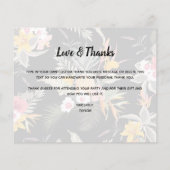 バジェットパイナップル熱帯フローラサンキューカード (裏面)