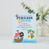 バジェットパイレーツ子供の誕生日パーティの招待状 (スタンド正面)