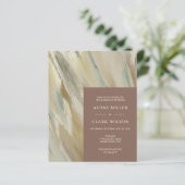 バジェットパインターリー抽象芸術結婚式招待状 (スタンド正面)