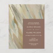 バジェットパインターリー抽象芸術結婚式招待状 (正面)