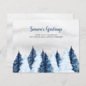 バジェットパインツリーズウィンタービジネスホリデーカード (正面/裏面)