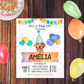 バジェットパウィーゴールデンレトリエバードッグパピー誕生日 チラシ