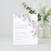 バジェットパステルウィルフラワーカップルシャワー招待状 (スタンド正面)