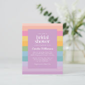 バジェットパステルストライプレインボーパープルブライダルシャワー (スタンド正面)