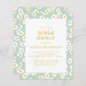 バジェットパステルセージグリーンデイジーブライダルシャワー (正面/裏面)