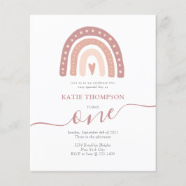 バジェットパステルピンクレインボーホファースト誕生日