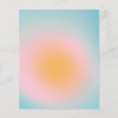 バジェットパステルブルーグラデーションバルミツワー招待状 (裏面)