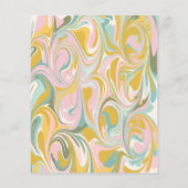 バジェットパステル抽象芸術マーブルシックウェディングエグッズ (裏面)