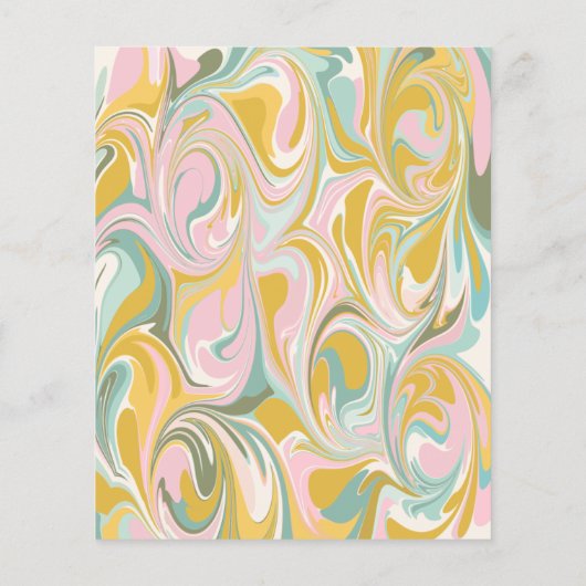 バジェットパステル抽象芸術マーブルシックウェディングエグッズ (裏面)