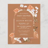 バジェットパンパスアルキベビーシャワー招待状 (正面)