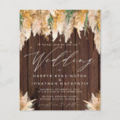 バジェットパンパスグラスウッドストリングライツ結婚ズ (正面)