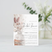 バジェットパンパスグラスオーバーレイブライダルシャワー招待状 (スタンド正面)
